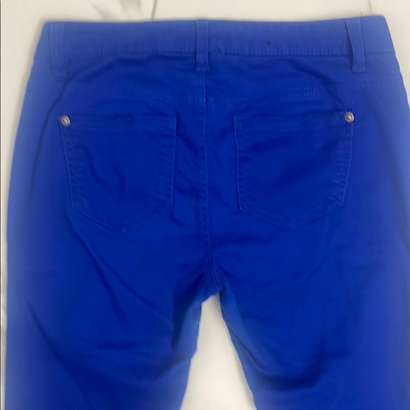 Material Girl Skinny Light Weight Cotton Pants, Royal Blue - Picture 4 of 5